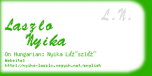 laszlo nyika business card